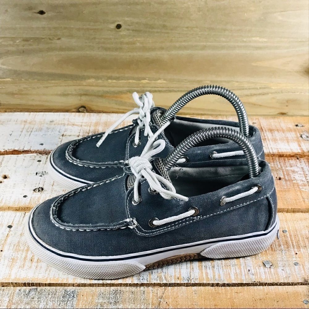 ✅Sperry Top Sider Halyard Boys Canvas Boat Shoe